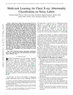 Multi-task Learning for Chest X-ray Abnormality Classification on Noisy
  Labels