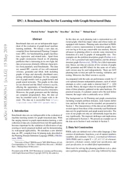 IPC: A Benchmark Data Set for Learning with Graph-Structured Data
