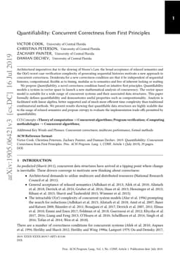 Quantifiability: Concurrent Correctness from First Principles