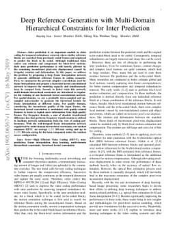Deep Reference Generation with Multi-Domain Hierarchical Constraints for
  Inter Prediction