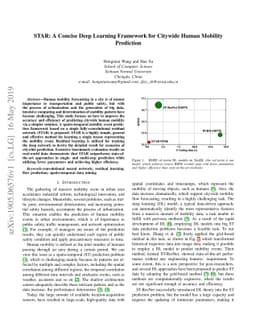 STAR: A Concise Deep Learning Framework for Citywide Human Mobility
  Prediction