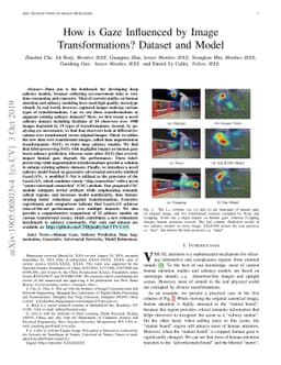 How is Gaze Influenced by Image Transformations? Dataset and Model