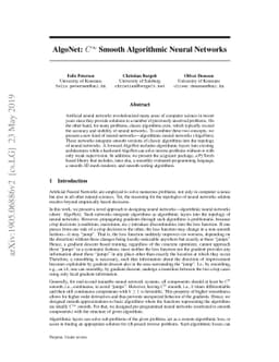 AlgoNet: $C^\infty$ Smooth Algorithmic Neural Networks