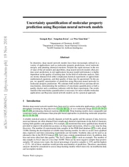 Uncertainty quantification of molecular property prediction using
  Bayesian neural network models