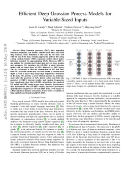 Efficient Deep Gaussian Process Models for Variable-Sized Input