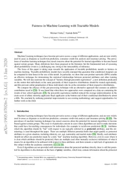 Fairness in Machine Learning with Tractable Models