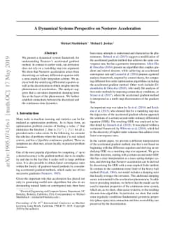 A Dynamical Systems Perspective on Nesterov Acceleration