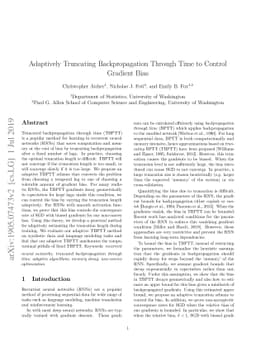 Adaptively Truncating Backpropagation Through Time to Control Gradient
  Bias