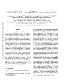 Multinomial Distribution Learning for Effective Neural Architecture
  Search