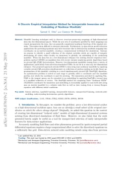 A Discrete Empirical Interpolation Method for Interpretable Immersion
  and Embedding of Nonlinear Manifolds