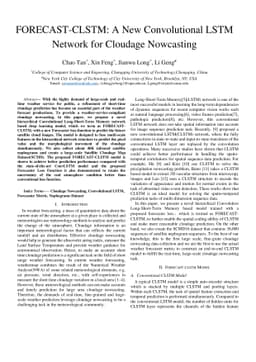 FORECAST-CLSTM: A New Convolutional LSTM Network for Cloudage Nowcasting