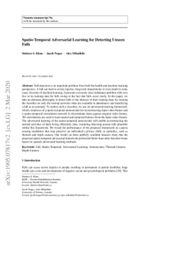 Spatio-Temporal Adversarial Learning for Detecting Unseen Falls