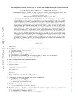 Shaping the learning landscape in neural networks around wide flat
  minima