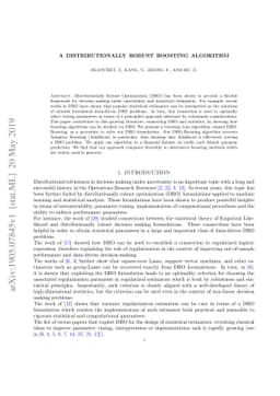 A Distributionally Robust Boosting Algorithm