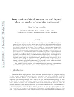Integrated conditional moment test and beyond: when the number of
  covariates is divergent