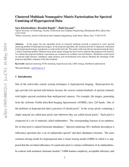 Clustered Multitask Nonnegative Matrix Factorization for Spectral
  Unmixing of Hyperspectral Data