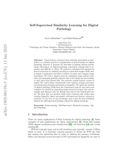Self-Supervised Similarity Learning for Digital Pathology