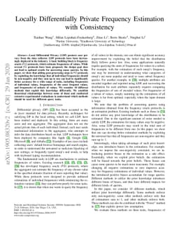 Locally Differentially Private Frequency Estimation with Consistency