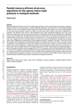 Parallel memory-efficient all-at-once algorithms for the sparse matrix
  triple products in multigrid methods