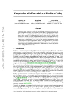 Compression with Flows via Local Bits-Back Coding