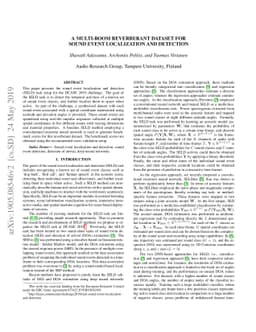 A multi-room reverberant dataset for sound event localization and
  detection
