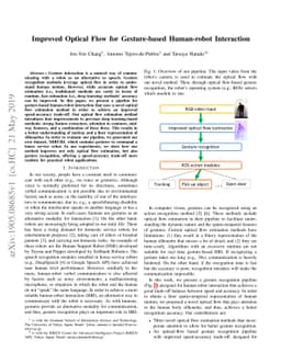 Improved Optical Flow for Gesture-based Human-robot Interaction