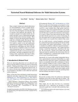 Factorised Neural Relational Inference for Multi-Interaction Systems
