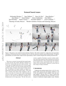 Textured Neural Avatars