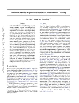 Maximum Entropy-Regularized Multi-Goal Reinforcement Learning