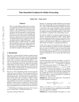 Time-Smoothed Gradients for Online Forecasting