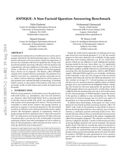 ANTIQUE: A Non-Factoid Question Answering Benchmark