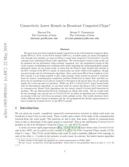 Connectivity Lower Bounds in Broadcast Congested Clique