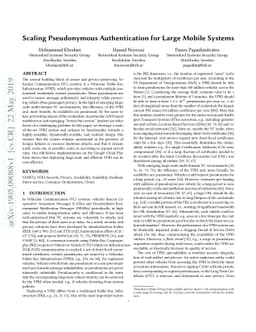 Scaling Pseudonymous Authentication for Large Mobile Systems
