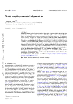 Nested sampling on non-trivial geometries