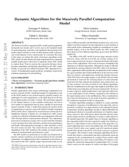 Dynamic Algorithms for the Massively Parallel Computation Model