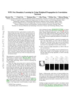 WPU-Net: Boundary Learning by Using Weighted Propagation in Convolution
  Network