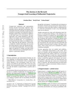 The Journey is the Reward: Unsupervised Learning of Influential
  Trajectories
