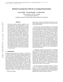 Imitation Learning from Video by Leveraging Proprioception