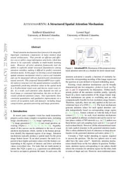 AttentionRNN: A Structured Spatial Attention Mechanism