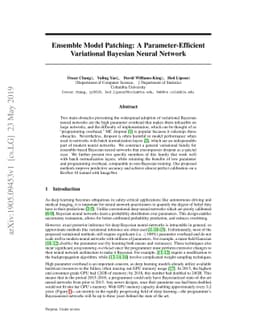 Ensemble Model Patching: A Parameter-Efficient Variational Bayesian
  Neural Network