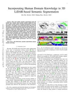 Incorporating Human Domain Knowledge in 3D LiDAR-based Semantic
  Segmentation