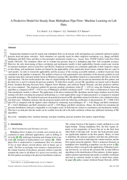 A Predictive Model for Steady-State Multiphase Pipe Flow: Machine
  Learning on Lab Data