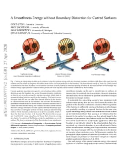 A Smoothness Energy without Boundary Distortion for Curved Surfaces