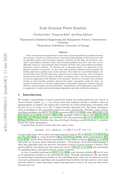 Scale Invariant Power Iteration