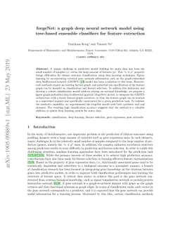forgeNet: A graph deep neural network model using tree-based ensemble
  classifiers for feature extraction