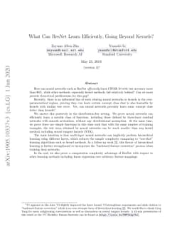 What Can ResNet Learn Efficiently, Going Beyond Kernels?