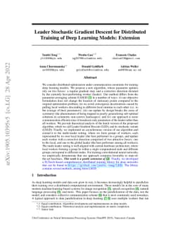 Leader Stochastic Gradient Descent for Distributed Training of Deep
  Learning Models: Extension