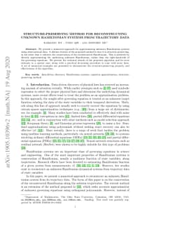 Structure-preserving Method for Reconstructing Unknown Hamiltonian
  Systems from Trajectory Data