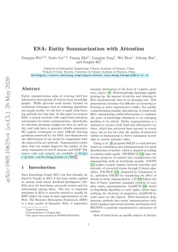 ESA: Entity Summarization with Attention