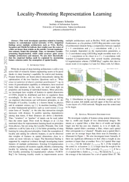 Locality-Promoting Representation Learning